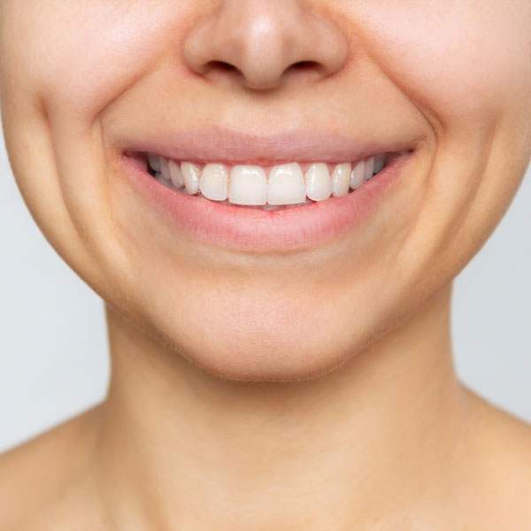 closeup of womans smile