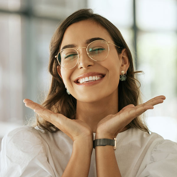 woman smiling