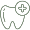 tooth with medical symbol icon